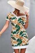 Damen Blusenkleid mit floralem Muster und eleganter Schulterpartie R&B