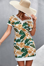Damen Blusenkleid mit floralem Muster und eleganter Schulterpartie R&B