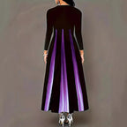 Damen Elegantes Maxikleid mit einzigartigem Farbverlauf und praktischen Taschen R&B