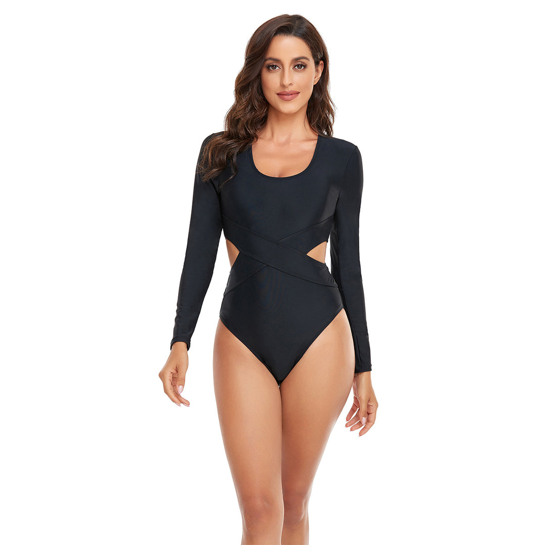 Damen Stilvoller einteiliger Badeanzug mit modernem Cut-Out R&B