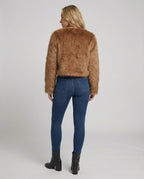 Damen Flauschige Kurzjacke R&B