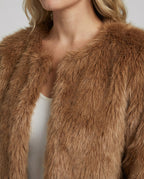 Damen Flauschige Kurzjacke R&B