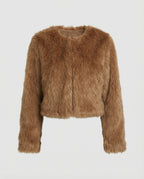 Damen Flauschige Kurzjacke R&B