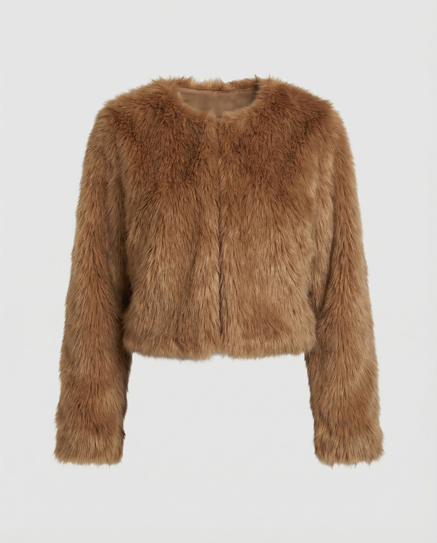 Damen Flauschige Kurzjacke R&B