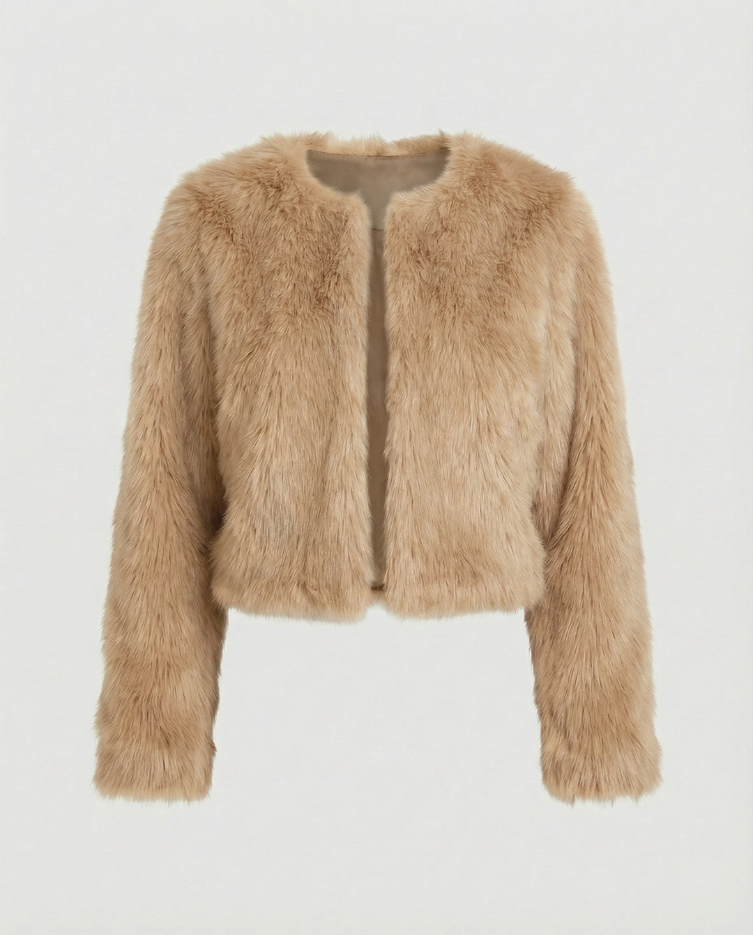 Damen Flauschige Kurzjacke R&B