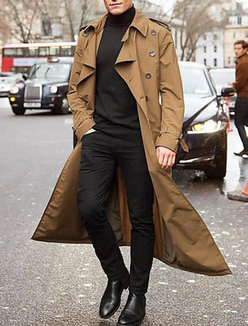 Herren klassischer Trenchcoat R&B