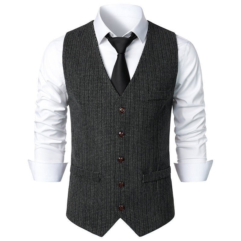 Herren elegante Steppweste mit modernem Schnitt und feinen Details