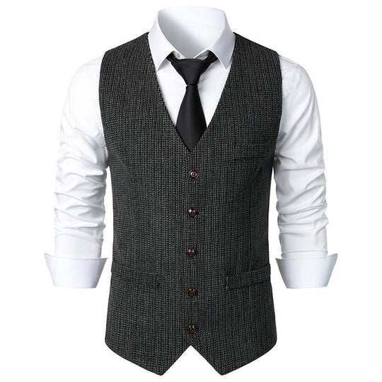 Herren elegante Steppweste mit modernem Schnitt und feinen Details R&B