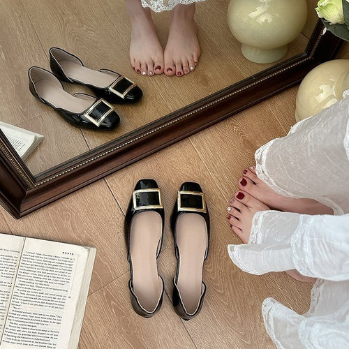 Damen Ballerinas mit elegantem Schnallendesign R&B