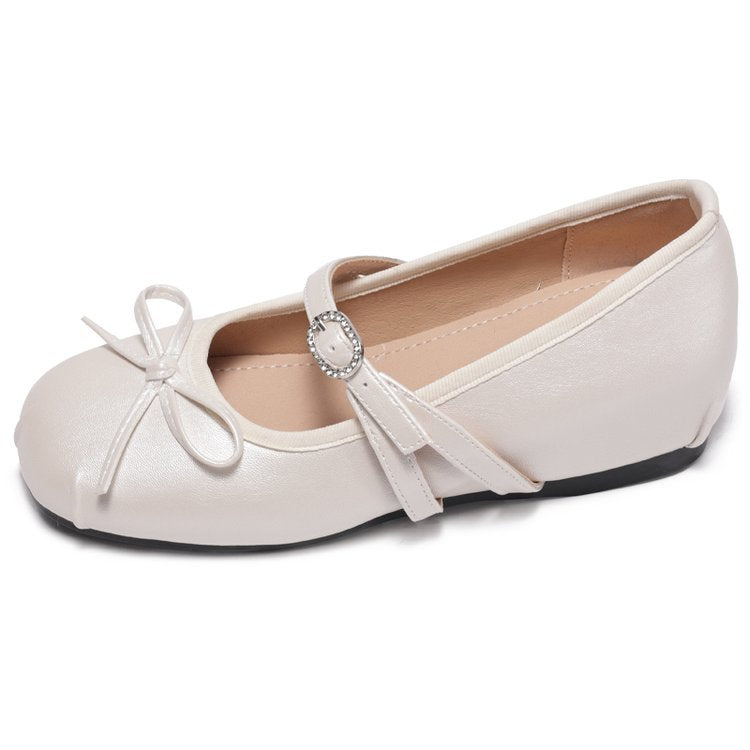 Damen elegante Mary Jane Ballerinas mit modischem Schleifenakzent R&B
