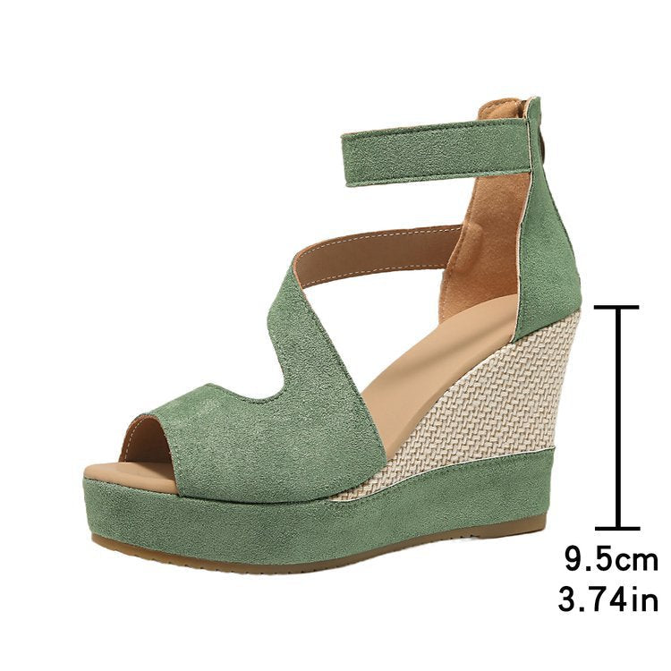 Damen Wedge-Sandalen mit elegantem Schnitt und modischen Riemen R&B