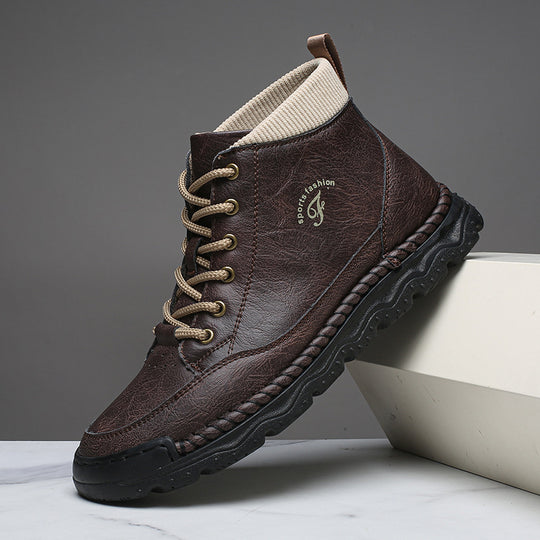 Damen Sportliche Lederstiefeletten R&B