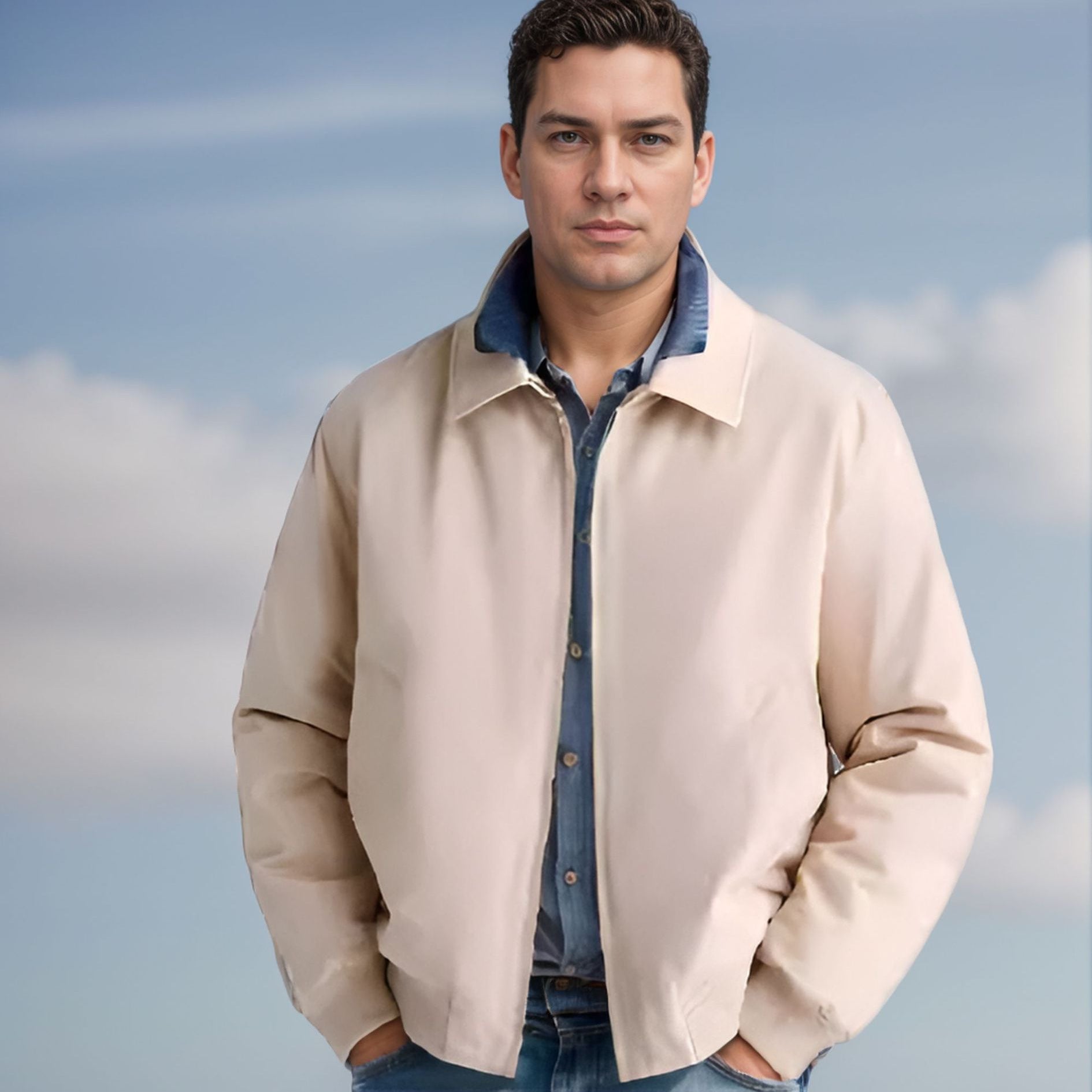 Herren Freizeitjacke mit modernem Design und praktischen Details R&B