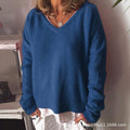 Damen V-Ausschnitt Pullover aus weichem Strick R&B
