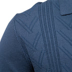 Herren Pullover mit V-Ausschnitt und strukturiertem Design
