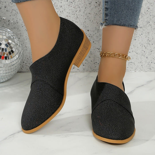 Damen Elegante Slip-On Schuhe mit glitzerndem Finish R&B