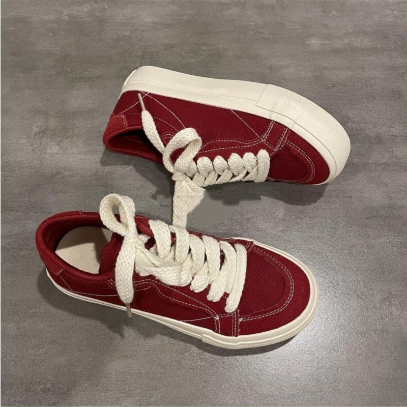 Damen lässige Sneaker mit dicker Sohle und robustem Obermaterial R&B