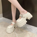 Damen Plateau-Clogs mit modischem Schnallenverschluss und trendiger Sohlenkonstruktion R&B