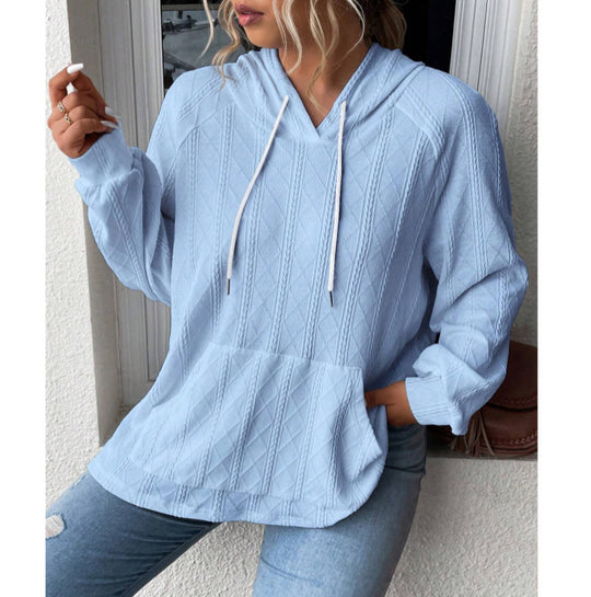 Damen Relaxed Fit Kapuzenpullover mit strukturiertem Design R&B