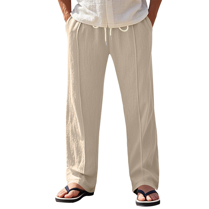 Herren Luftige Strandhose mit verstellbarem Kordelzug und seitlichen Taschen R&B
