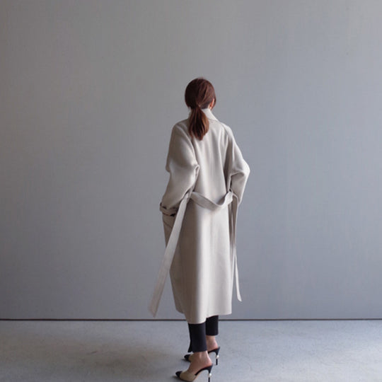 Damen Oversized Wollmantel R&B