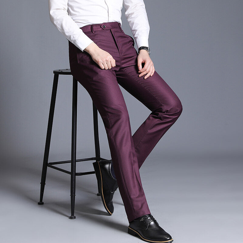 Herren elegante Slim-Fit Anzughose R&B