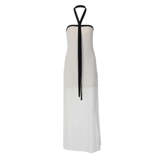 Damen Elegantes Maxikleid mit schulterfreiem Design und tailliertem Schnitt R&B