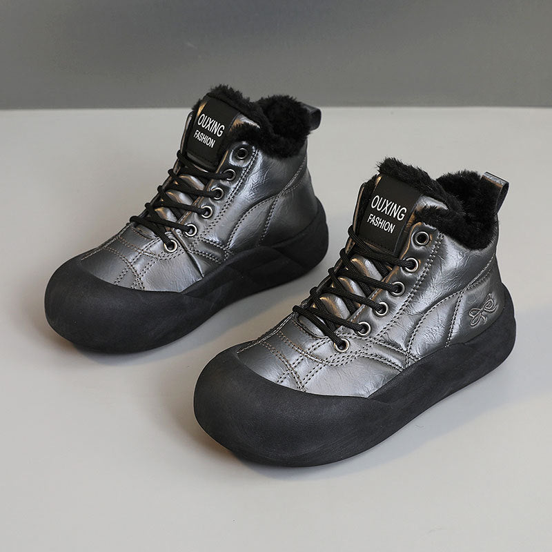 Damen warme Winterschuhe mit kuscheligem Innenfutter und rutschfester Sohle R&B