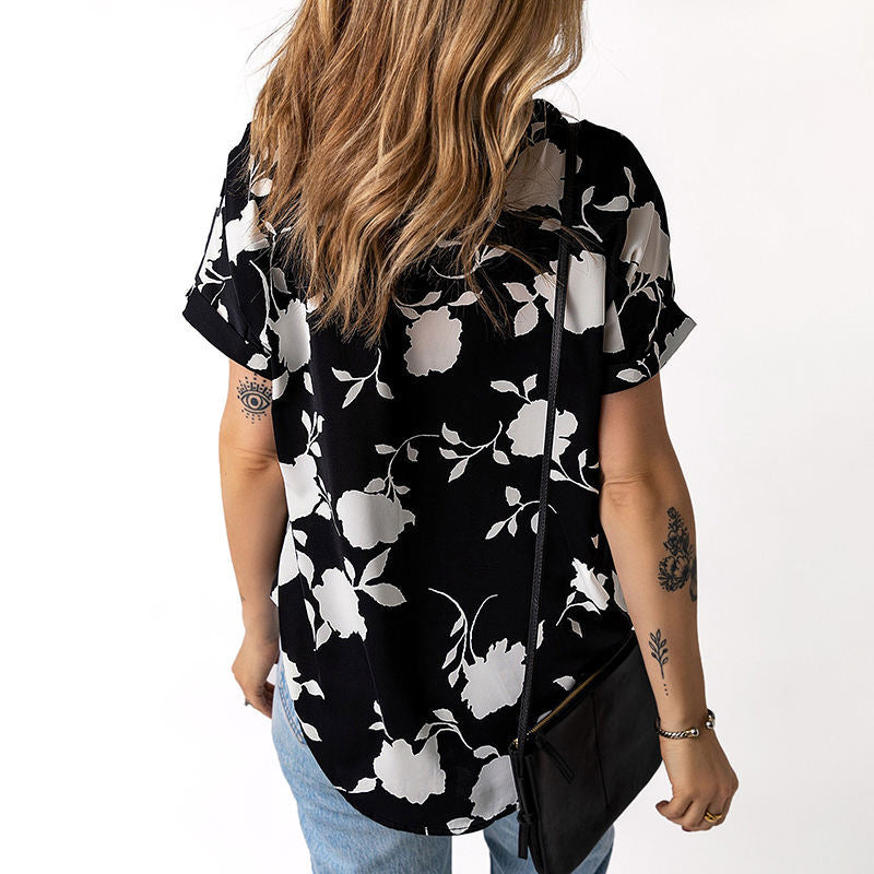 Damen Bluse mit floralem Design R&B
