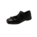 Damen Ballerinas mit elastischen Riemen und dekorativer Schleifen-Applikation R&B