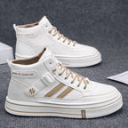 Damen modische High-Top Sneakers aus hochwertigem Leder mit trendigem Design R&B