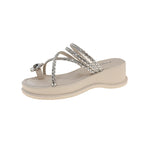 Damen Glamouröse Mules mit verzierten Riemen und komfortablem Plateau R&B