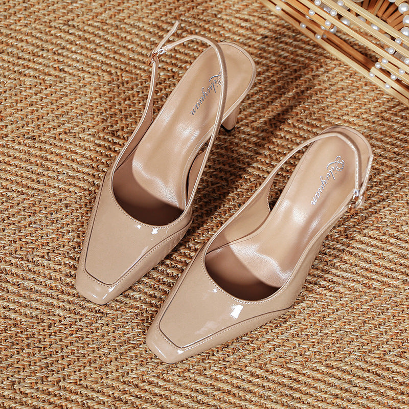 Damen Slingback-Pumps mit elegantem Rechteckabsatz R&B