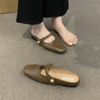 Damen elegante Ballerina-Slipper mit modischem Riemchen und Komfort-Innensohle R&B