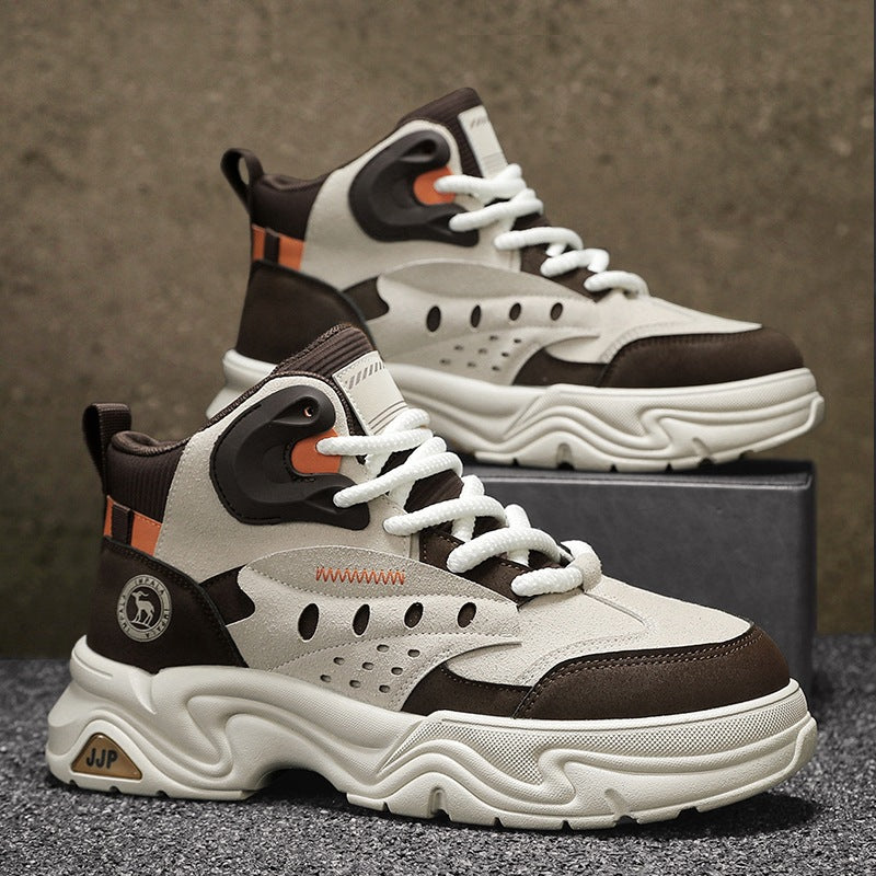 Damen Modische High-Top Sneakers mit stabiler Sohle und dämpfendem Innenmaterial R&B