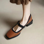 Damen klassische Ballerinas mit stylishen Riemen R&B