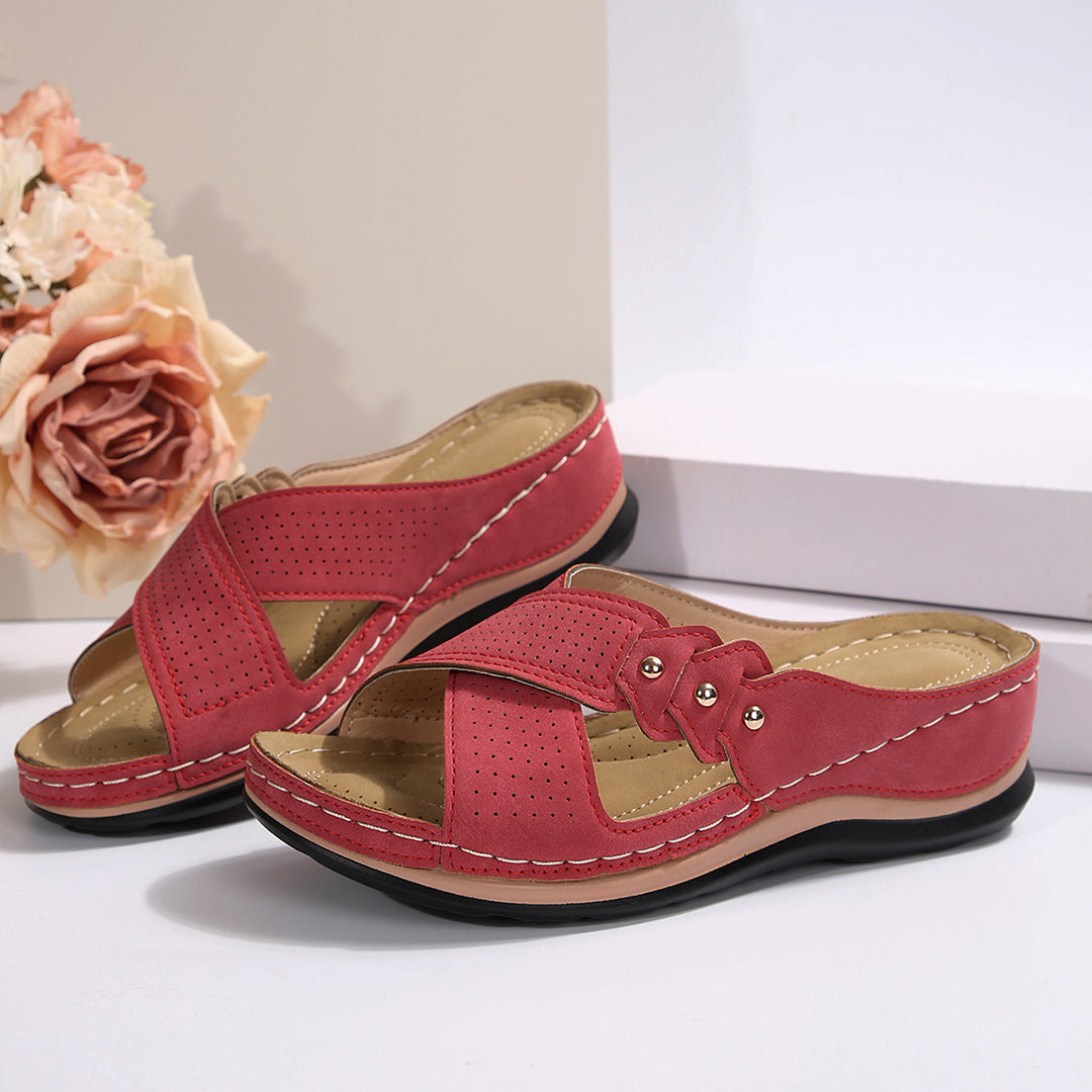 Damen Phantastische Komfort-Sandalen mit atmungsaktiven Einsätzen und modischem Schnitt R&B