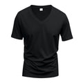 Herren nan V-Ausschnitt-T-Shirt aus Stretchbaumwolle mit ergonomischem Schulterschnitt und flachem Saum R&B