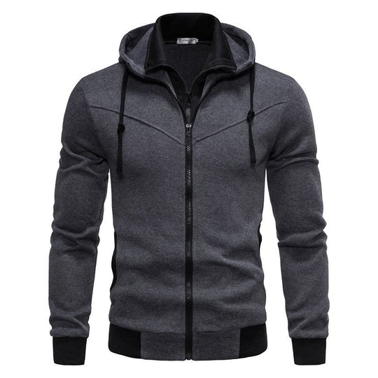 Herren sportliche Kapuzenjacke mit modernem Schnitt und praktischen Reißverschlusstaschen R&B