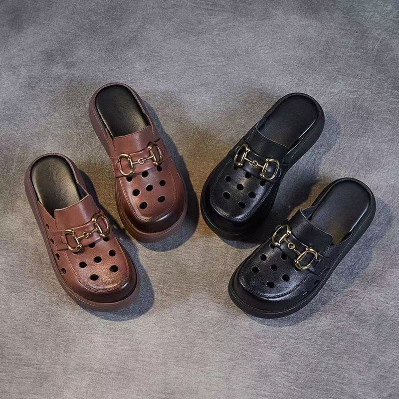 Damen Modische Clogs mit elegantem Schnallen-Design R&B