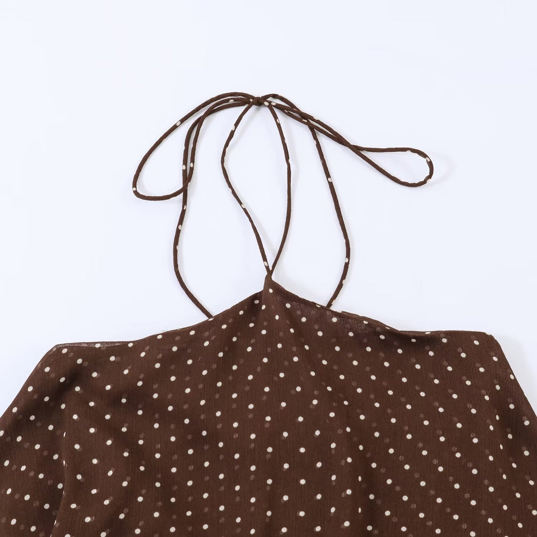 Damen Sommerkleid mit voluminösen Rüschendetails und tiefem V-Ausschnitt R&B