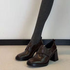 Damen modische Halbschuhe mit breitem Klettverschluss R&B