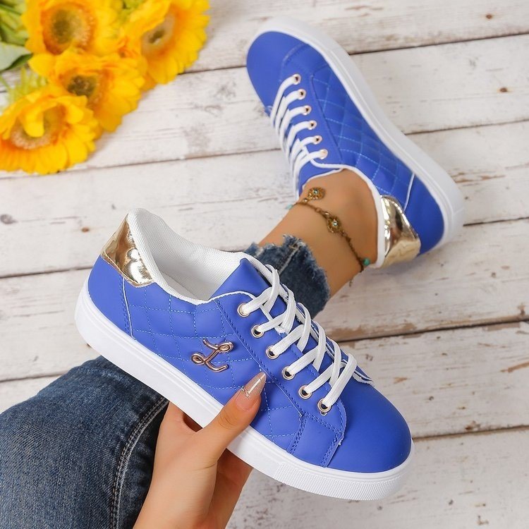 Damen Sportliche Sneakers mit gestepptem Obermaterial und glänzenden Akzenten R&B