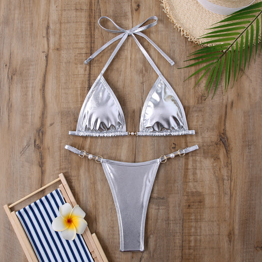 Damen Triangel-Bikini mit glamourösen Details R&B