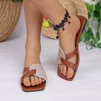 Damen elegante Freizeit-Sandalen mit modischem Flecht-Design und komfortablem Fußbett R&B