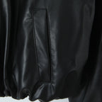 Damen Kunstleder Bikerjacke im lässigen Cropped-Design R&B
