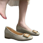 Damen Ballerinas mit modischer Schnallenverzierung und komfortablem Fußbett R&B
