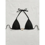 Damen Triangel-Bikinioberteil mit verstellbaren Trägern und elegantem Goldverschluss R&B