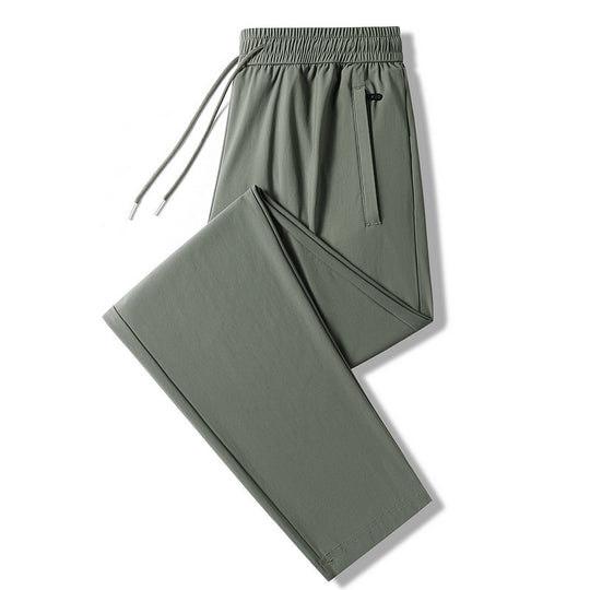 Herren nan leichte Stretchfreizeit Hose mit elastischem Bund und Reißverschlusstaschen R&B
