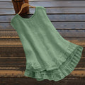 Damen Leichtes Sommerkleid aus atmungsaktivem Material mit Rüschendetails R&B